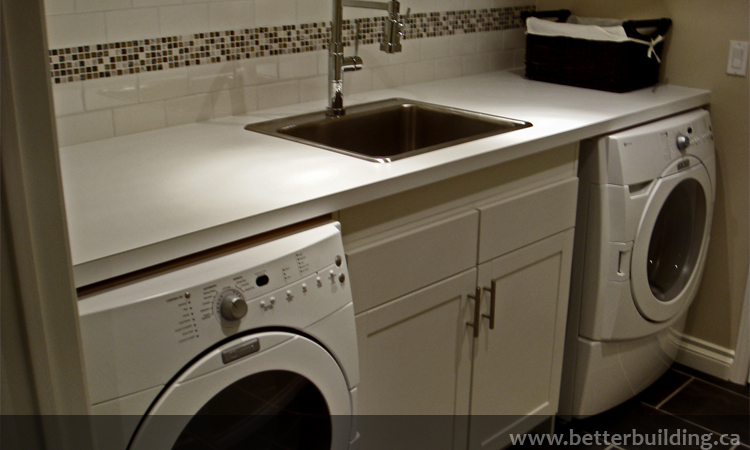 Cabinets, Countertop and Backsplash for Laundry Room